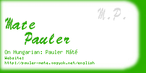 mate pauler business card
